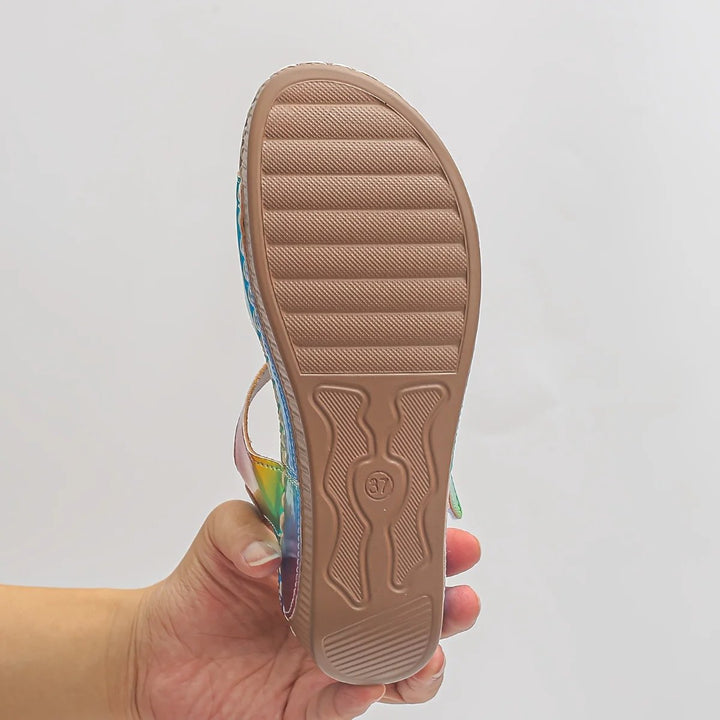 Maja™ – Blomstrete Plattformkile Sandaler for Sommeren