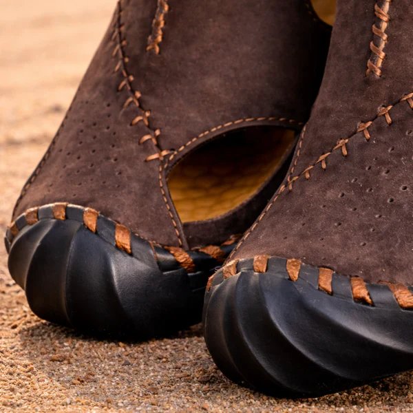 Henrik™ – Håndlagde Sandaler med Lukket Tå for Utendørsbruk