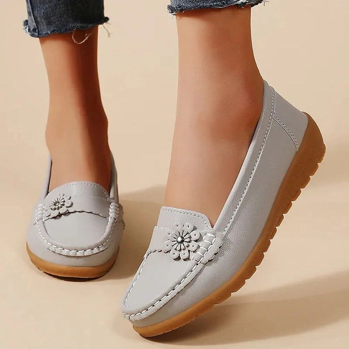 Susanne™ – Blomsterbroderte Slip-On Lær Loafers