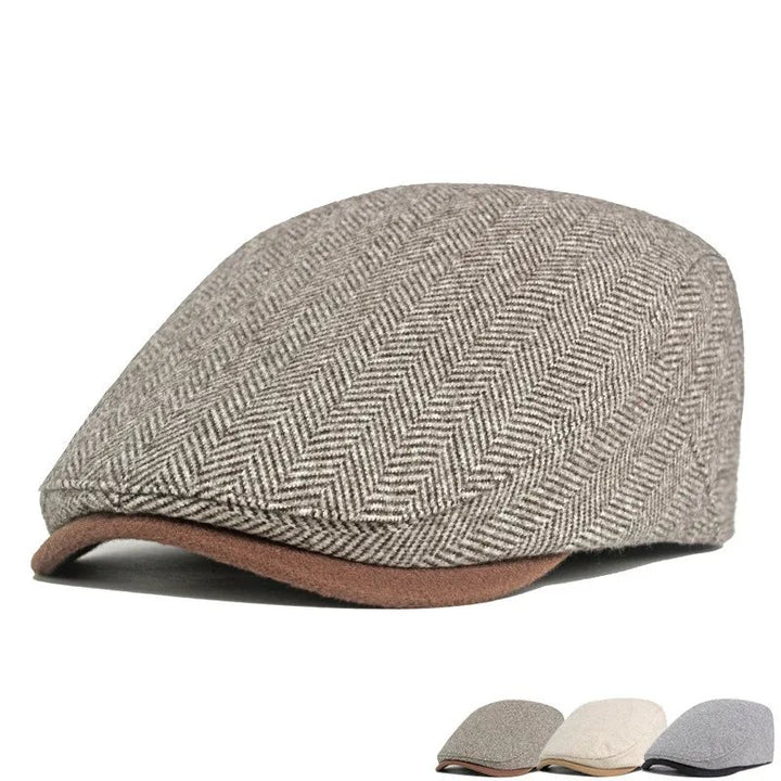 Viljar™ – Herringbone Vevd Strukturert Flat Caps
