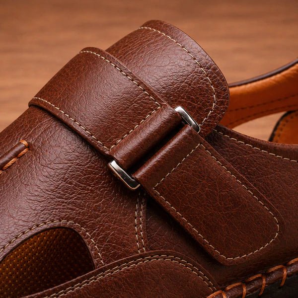Casper™ – Anti-Slip Håndsydd Sandaler med Lukkede Tær