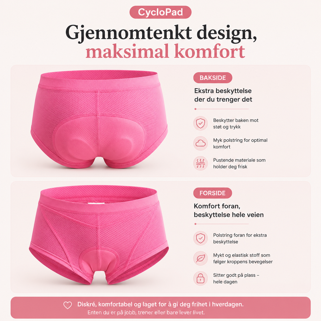 CycloPad™ – Gelpolstrede Pustende Sykkeltruser
