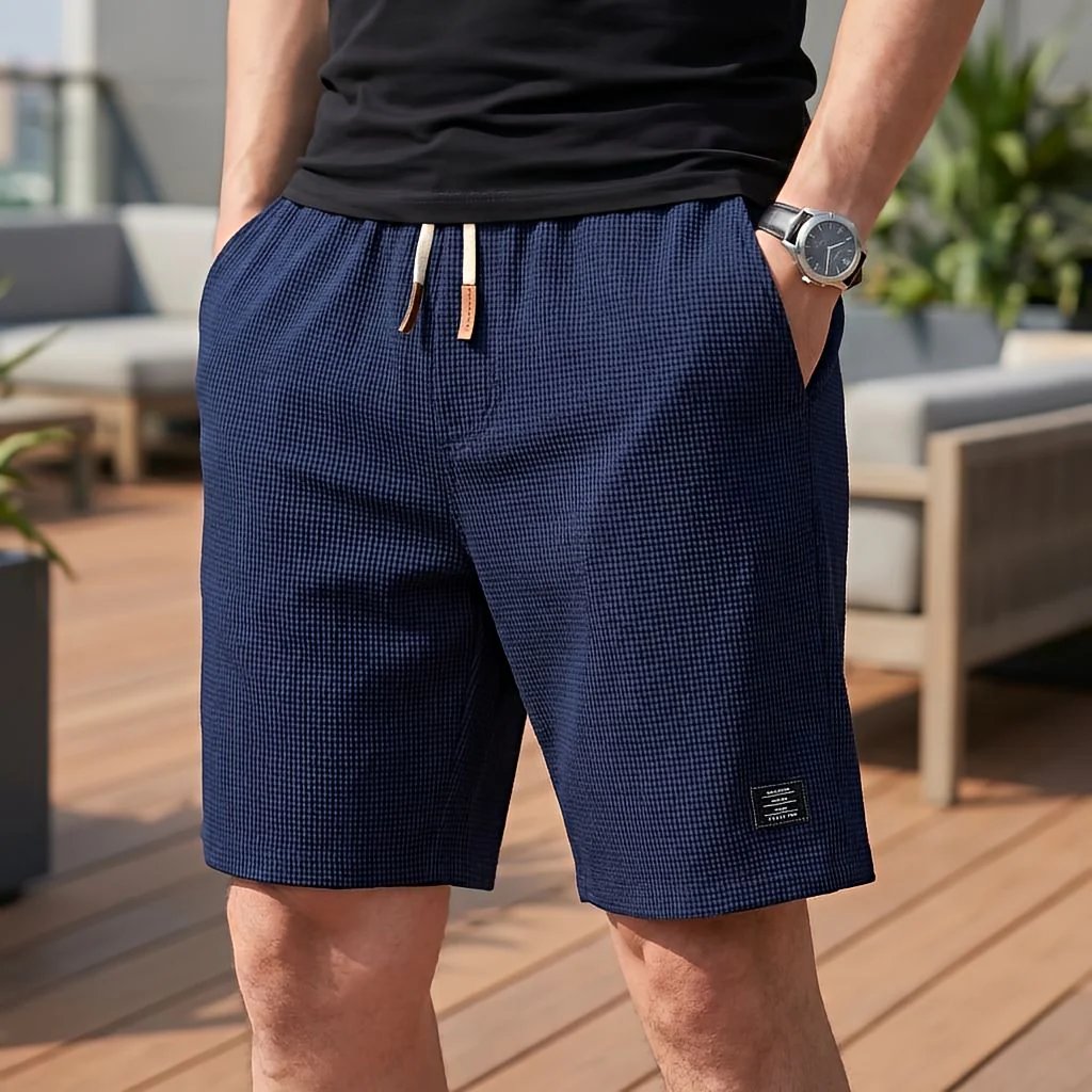 Oskar™ – Vaffelstrikkede Drawstring Sommerbukser