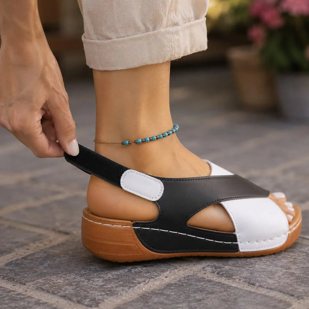 Sanne™ – Ortopediske Polstrede Kile Sandaler
