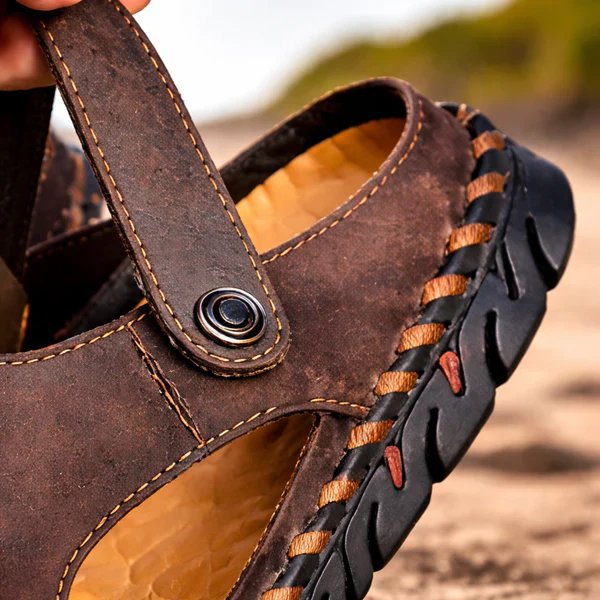 Henrik™ – Håndlagde Sandaler med Lukket Tå for Utendørsbruk
