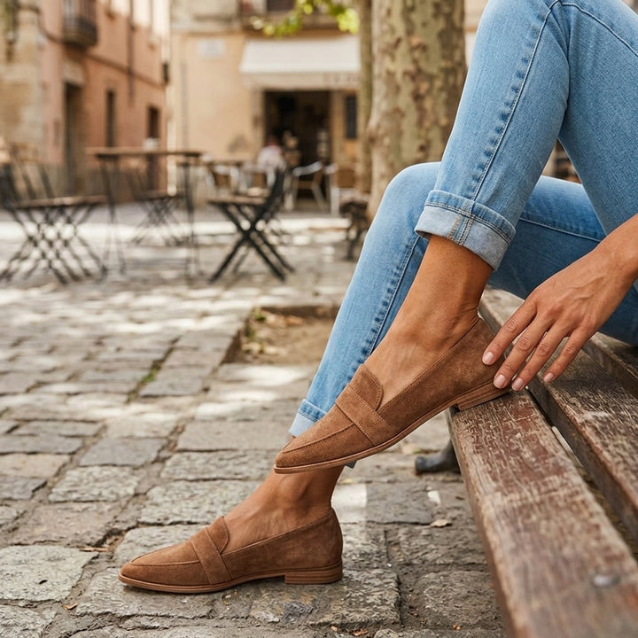 Benedikte™ – Myke Suede Ortopediske Slip-On Loafers
