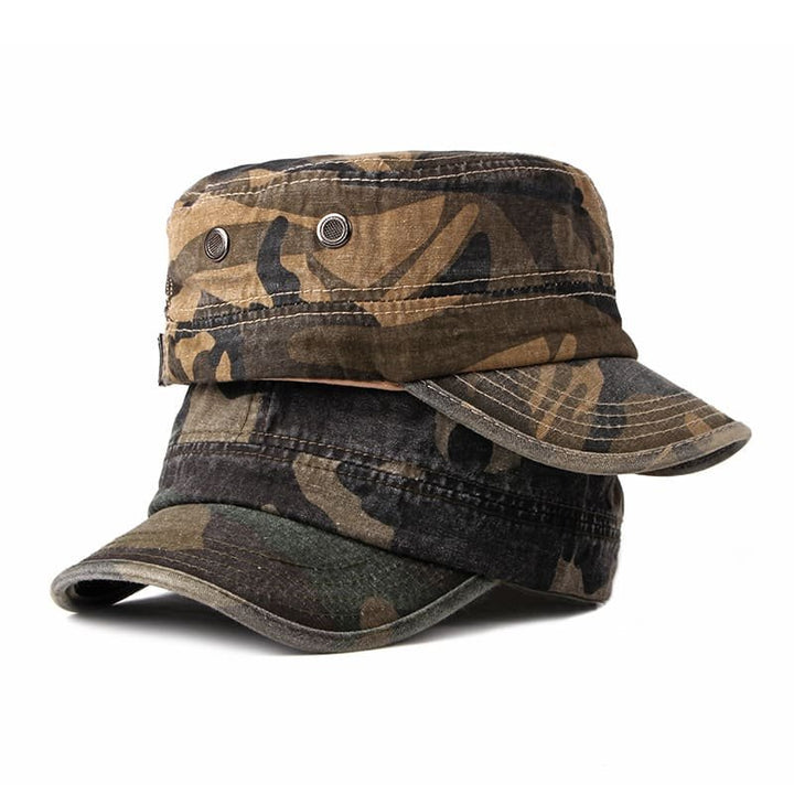Frøydis™ – Kamuflasje Militærstil Flat Top Caps