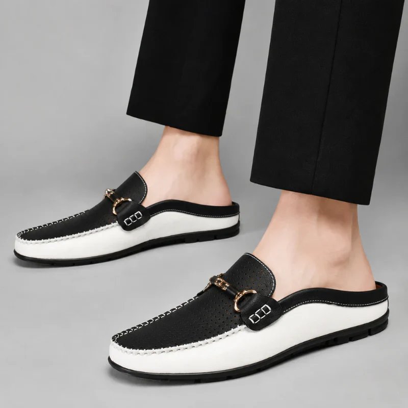 Victor™ – Perforerte Slip-On Bit Loafers Mules
