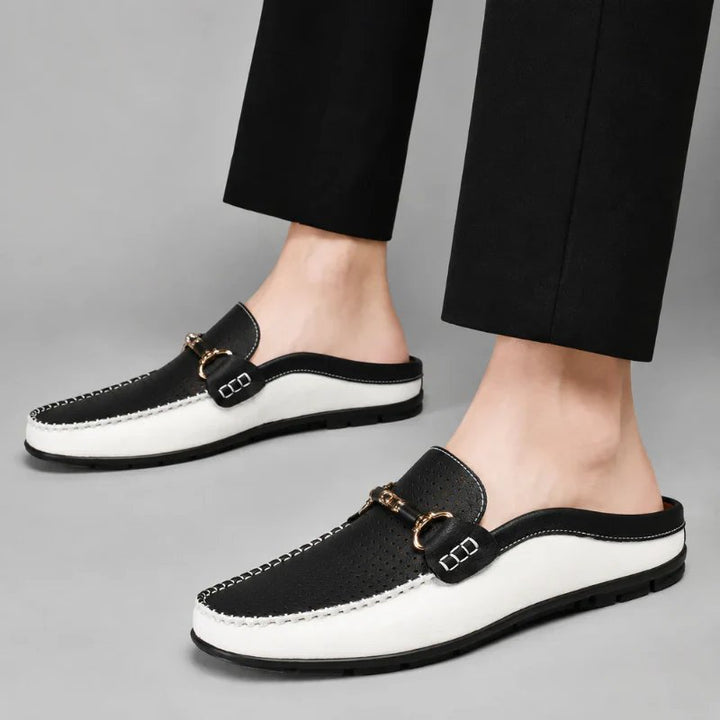 Victor™ – Perforerte Slip-On Bit Loafers Mules