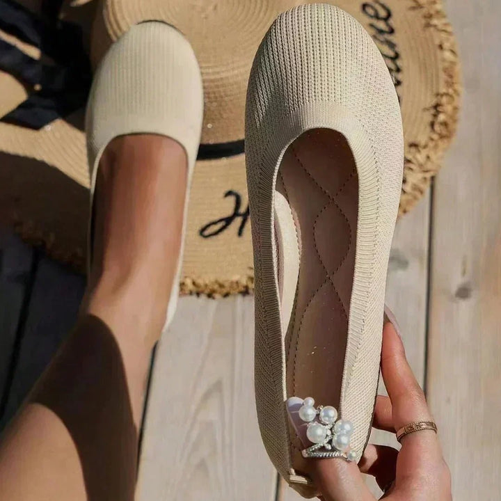 Tuva™ – | Strikkede Slip-On Komfort Ballettsko