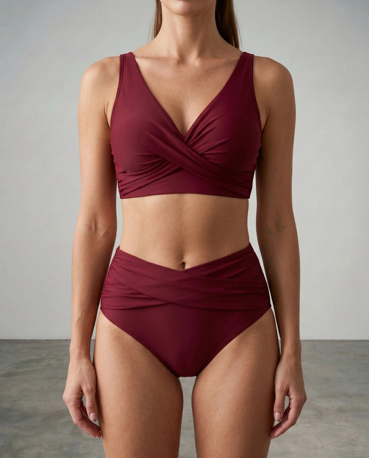 Maya™ – Vri Front Høy Midje Bikini Sett