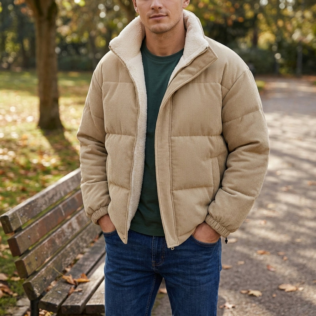 Noah™ – Fleece-Fôret Ribbete Puffjakke
