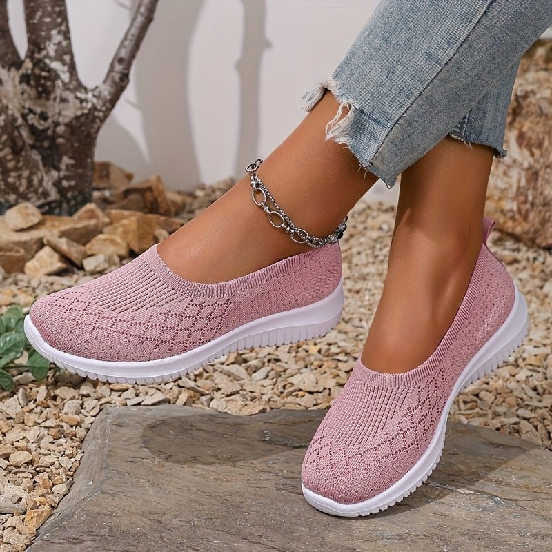 Ebba™ – | Pustende Strikk Slip-On Sneakers