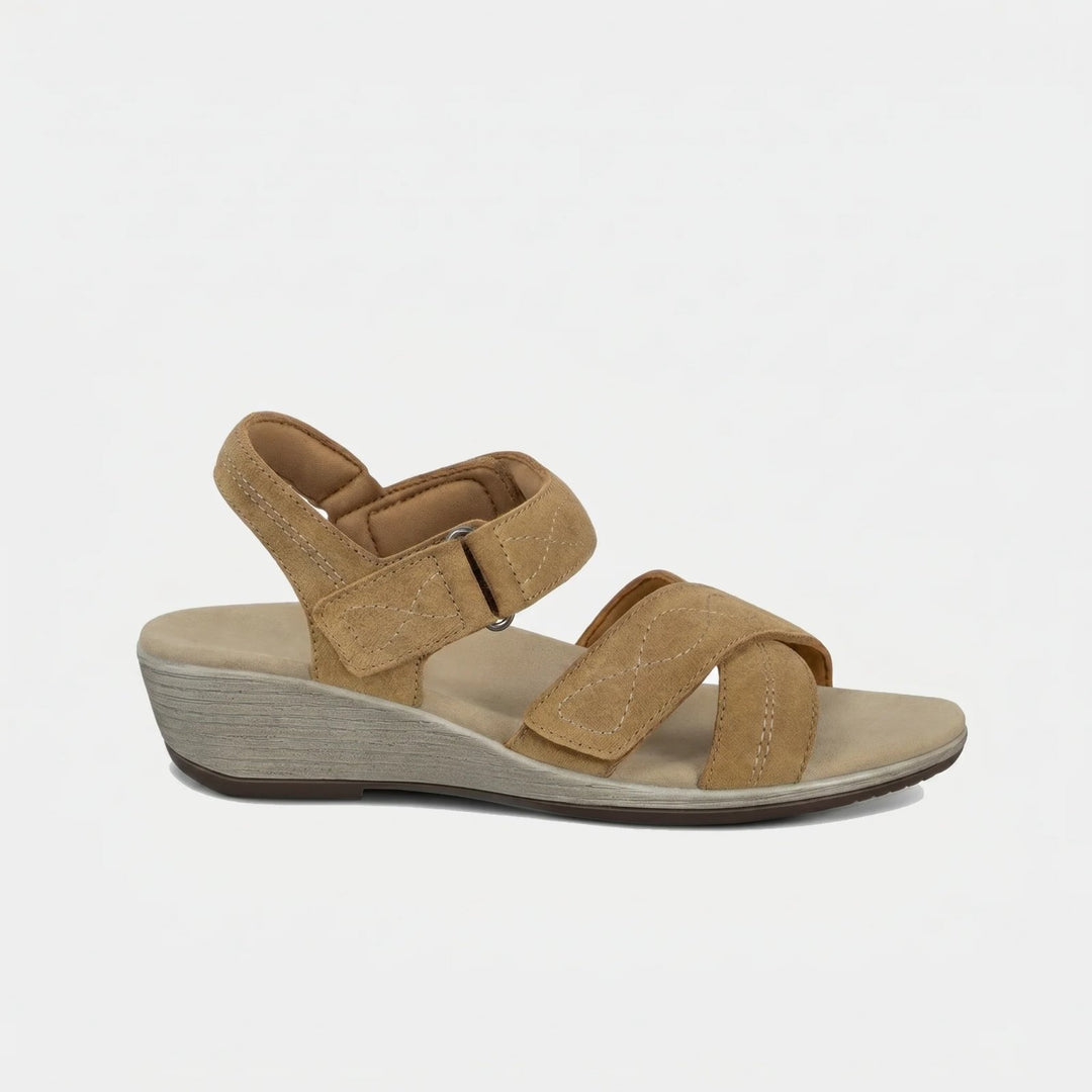 Ingeborg™ – Polstret Hæl Sandaler med Justerbare Remmer