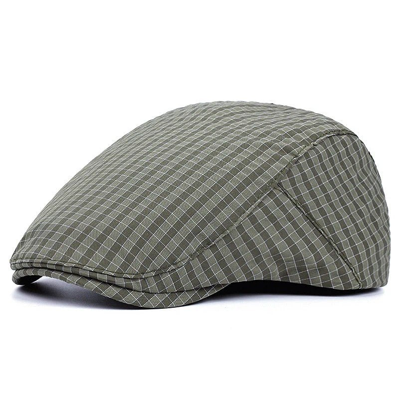 Peder™ – Lettvekts Flat Cap med Rutenettmønster