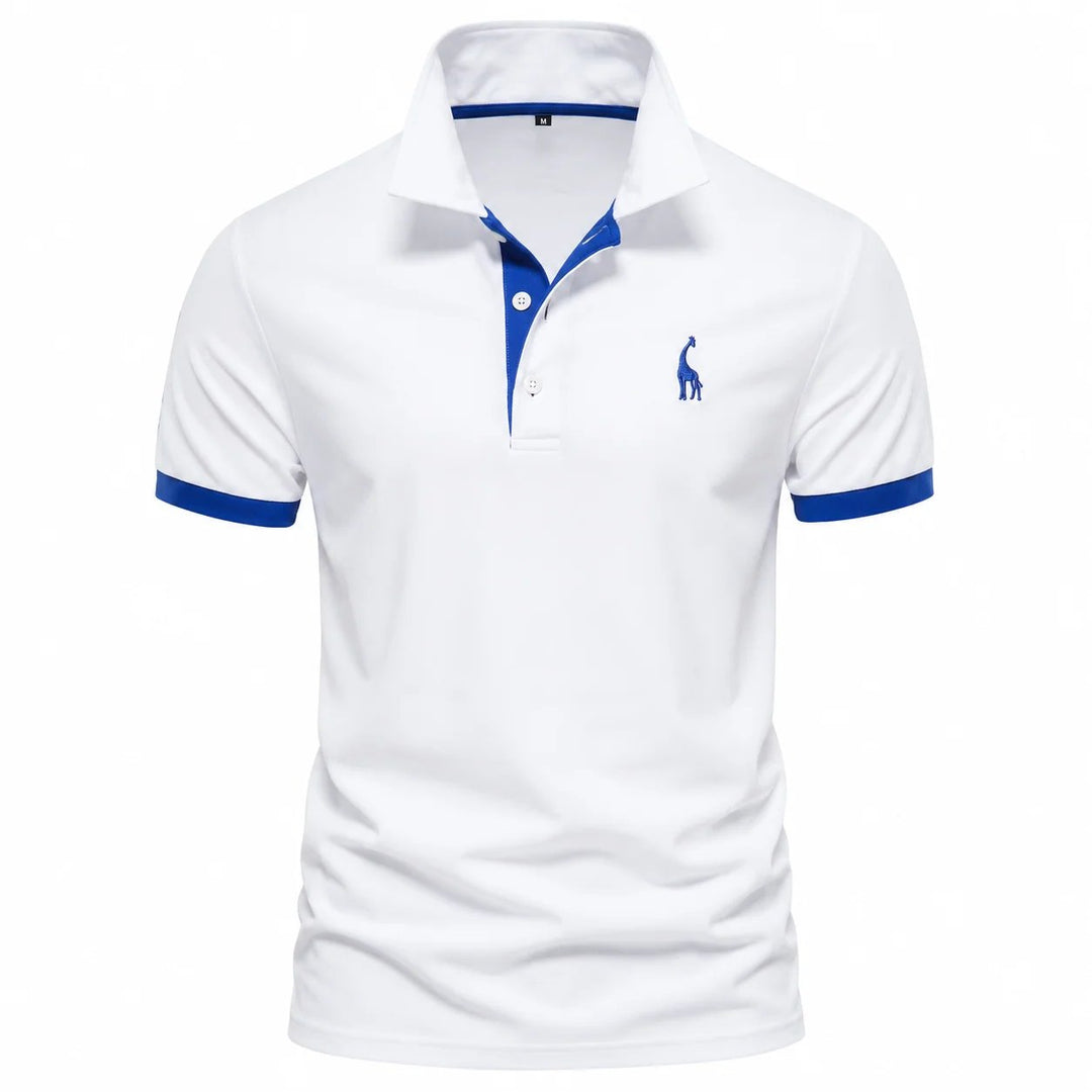 Gustav™ – Polo-skjorte med kontrastkant og broderi