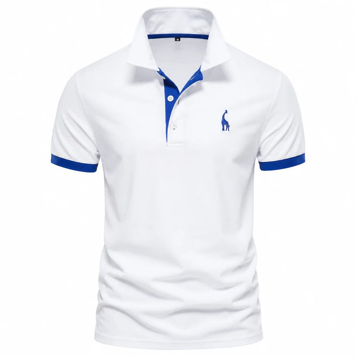 Gustav™ – Polo-skjorte med kontrastkant og broderi