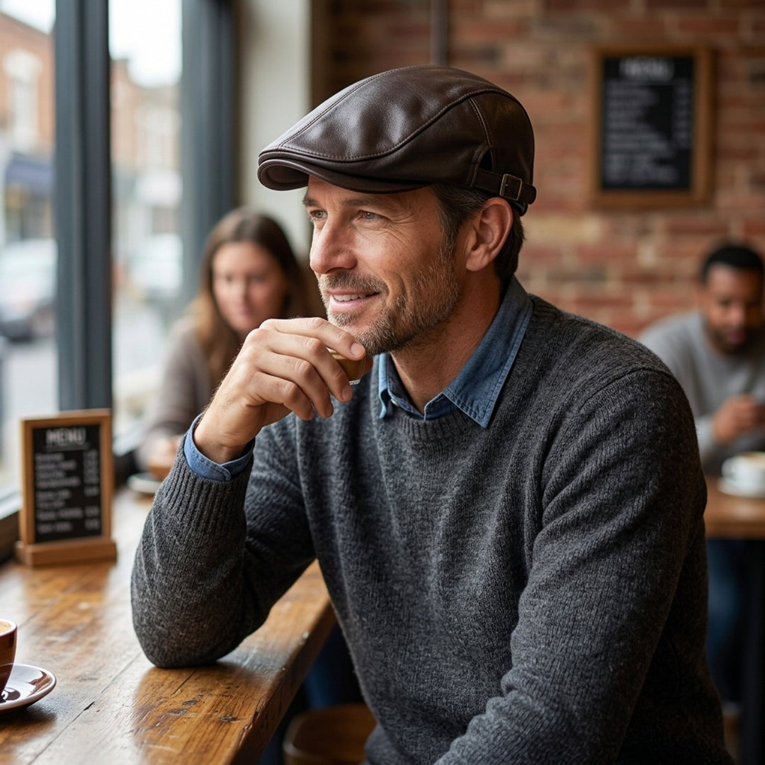 Christian™ – Justerbar Flat Cap med Glatt Finish