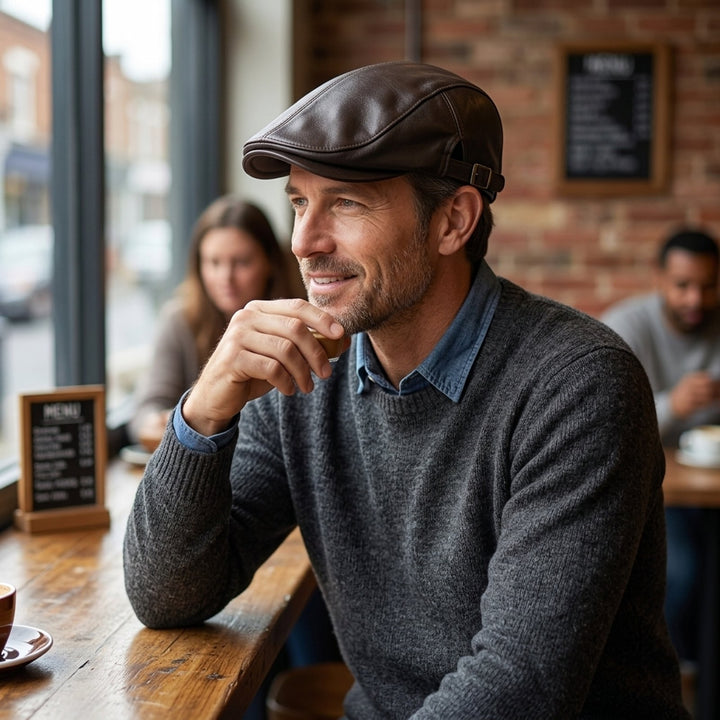 Christian™ – Justerbar Flat Cap med Glatt Finish
