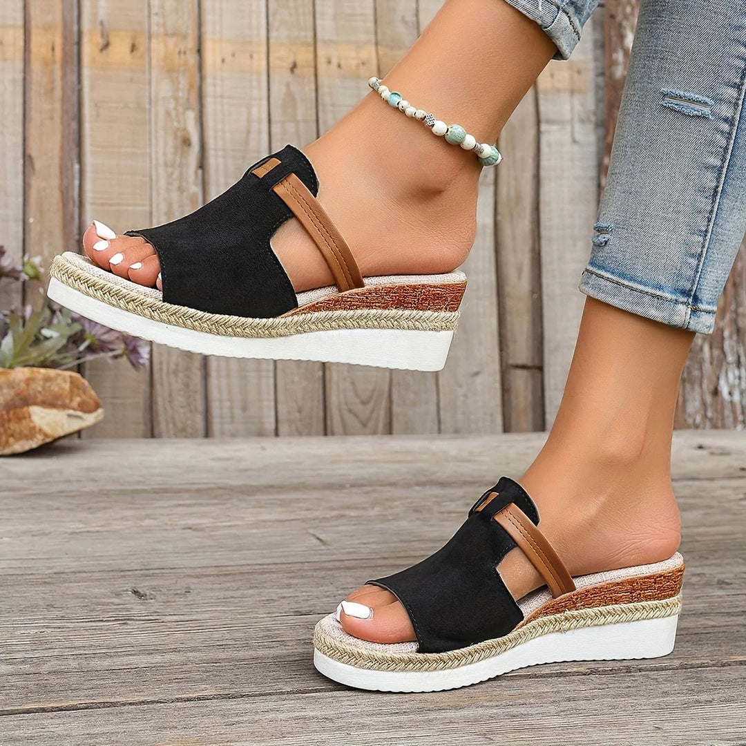 Elena™ – Boho Trykte Plattform Sandlettinger