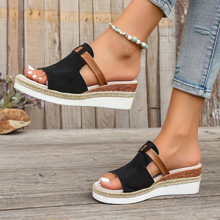 Elena™ – Boho Trykte Plattform Sandlettinger