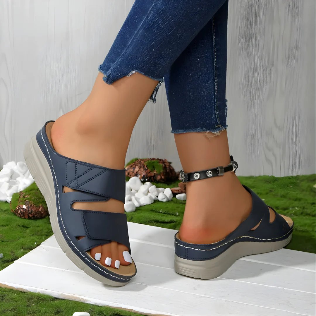 Henriette™ – Polstrede plattform sandaler med ortopedisk svangstøtte
