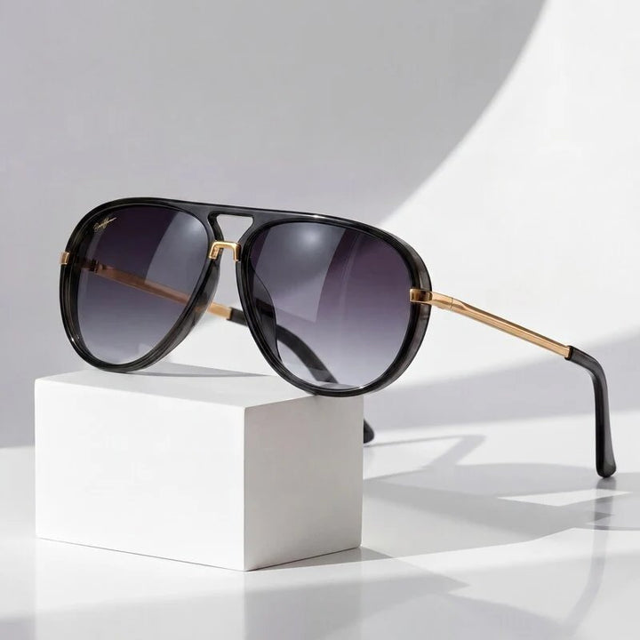 Mari™ – Retro Dobbel-Bro Aviator Solbriller