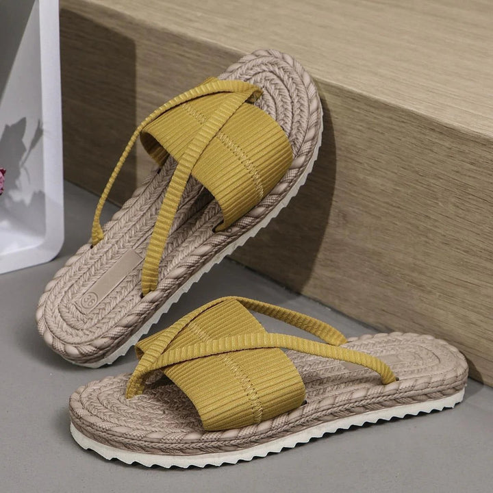 Carina™ – Krossrem Espadrille Plattform Sandaler