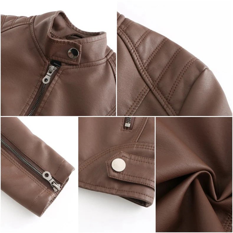 Karina™ – Luksuriøs Zip-Up Moto Jakke