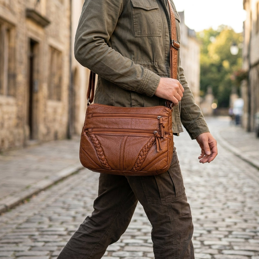 Eli™ – Multi Glidelås Tyveribeskyttende Crossbody-veske