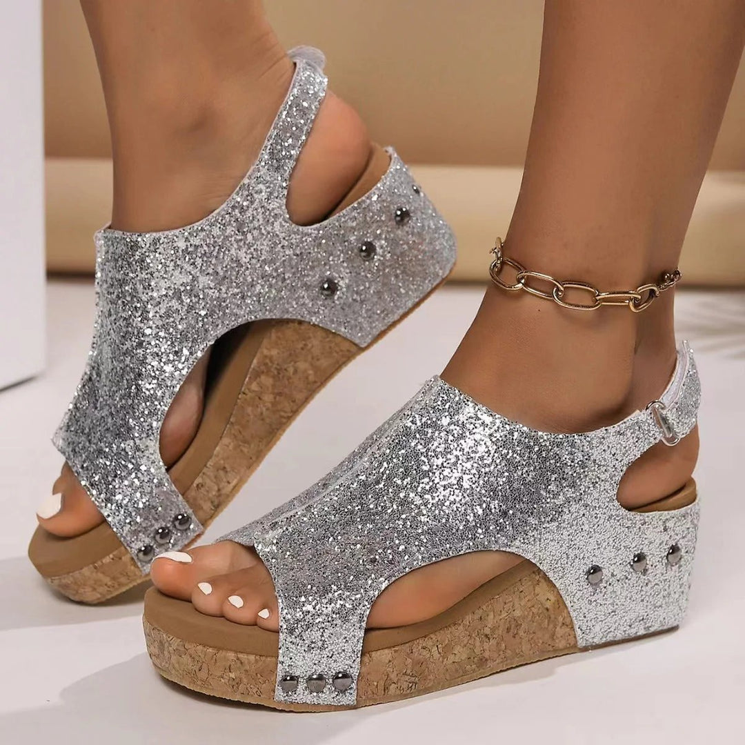 Annika™ – Spiked Platå Sandaler