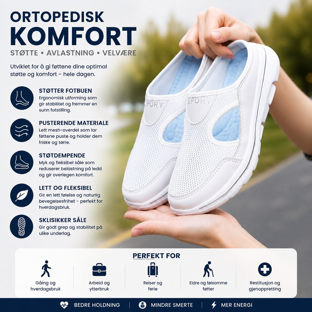 OrthoSport™ – Pustende Mesh Slip-On Komfort Sandaler