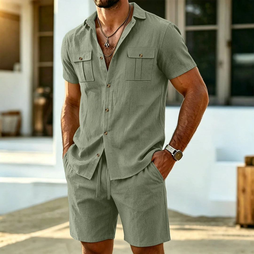 Conrad™ – Korte Ermer Skjorte & Shorts Sett