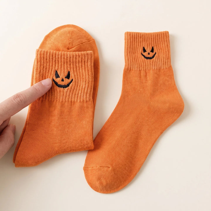 CreepySocks™ –  Skumle Broderte Ribbede Halloween Sokker