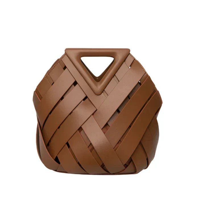 Olivia™ – Vevet strukturert totebag med snøring