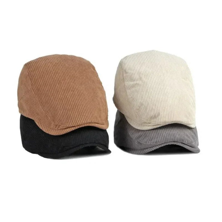Leon™ – Ribbete Strukturet Lavprofil Flat Cap