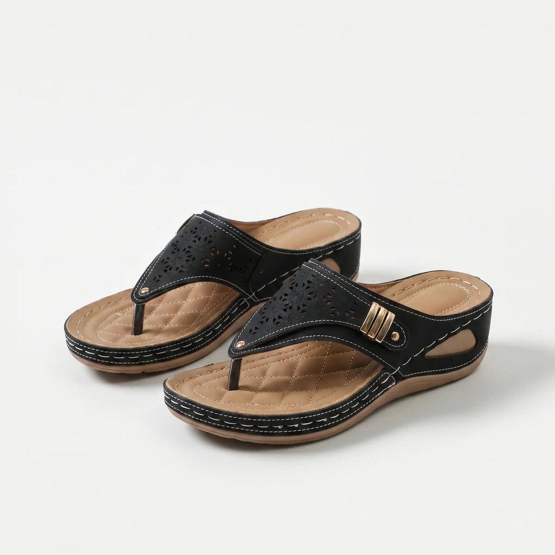 Charlotte™ – | Hælstøtte Hæl-kile Tongsandal