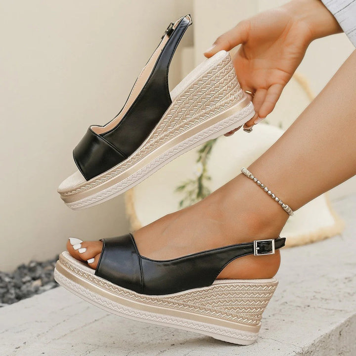 Olga™ – Ankelstropp Plattform Espadrille Sandaler