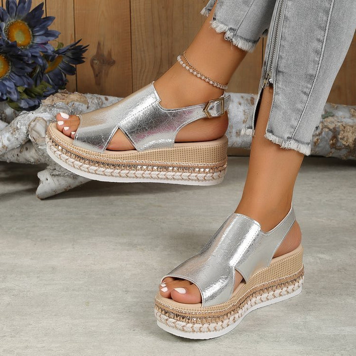 Mona™ – Spenne Stroppe Plattform Wedge Sandaler