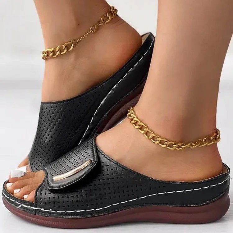 Margaret™ – Perforerte Slip-On Komfort Sandaler