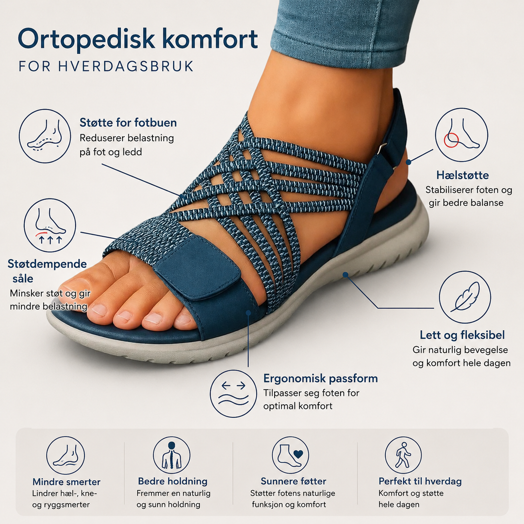 Laura™ – Ortopediske vevde stroppesandaler