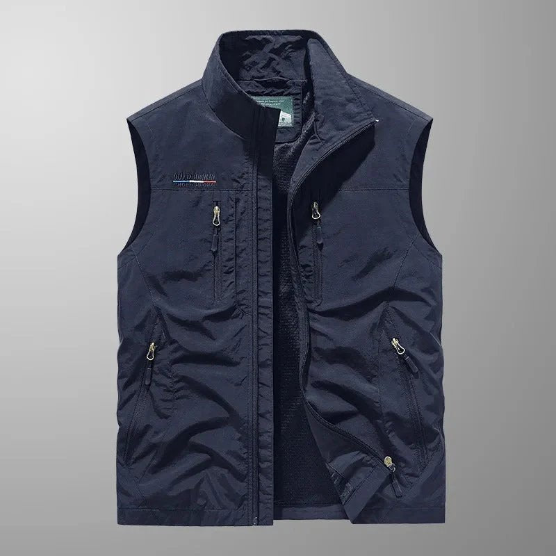 Sindre™ – | Multifunksjonell Vest med Mange Lommer og Glidelås