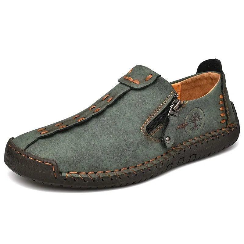 Tor™ – Håndsydd Slip-On Loafers med Sidelukking
