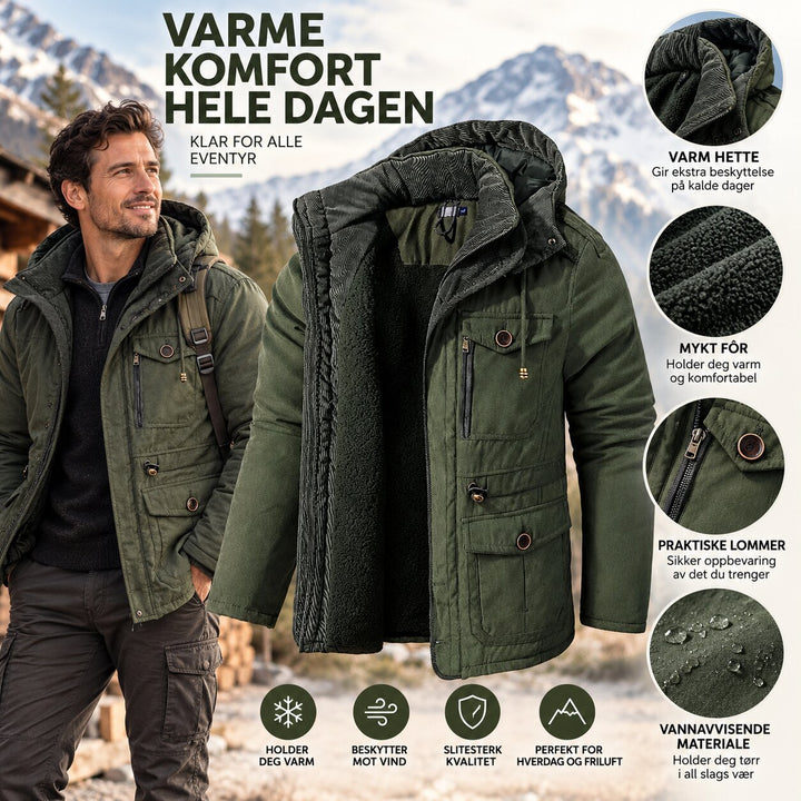 Gustav™ – Hettefleece-lined Cargo Vinterparka