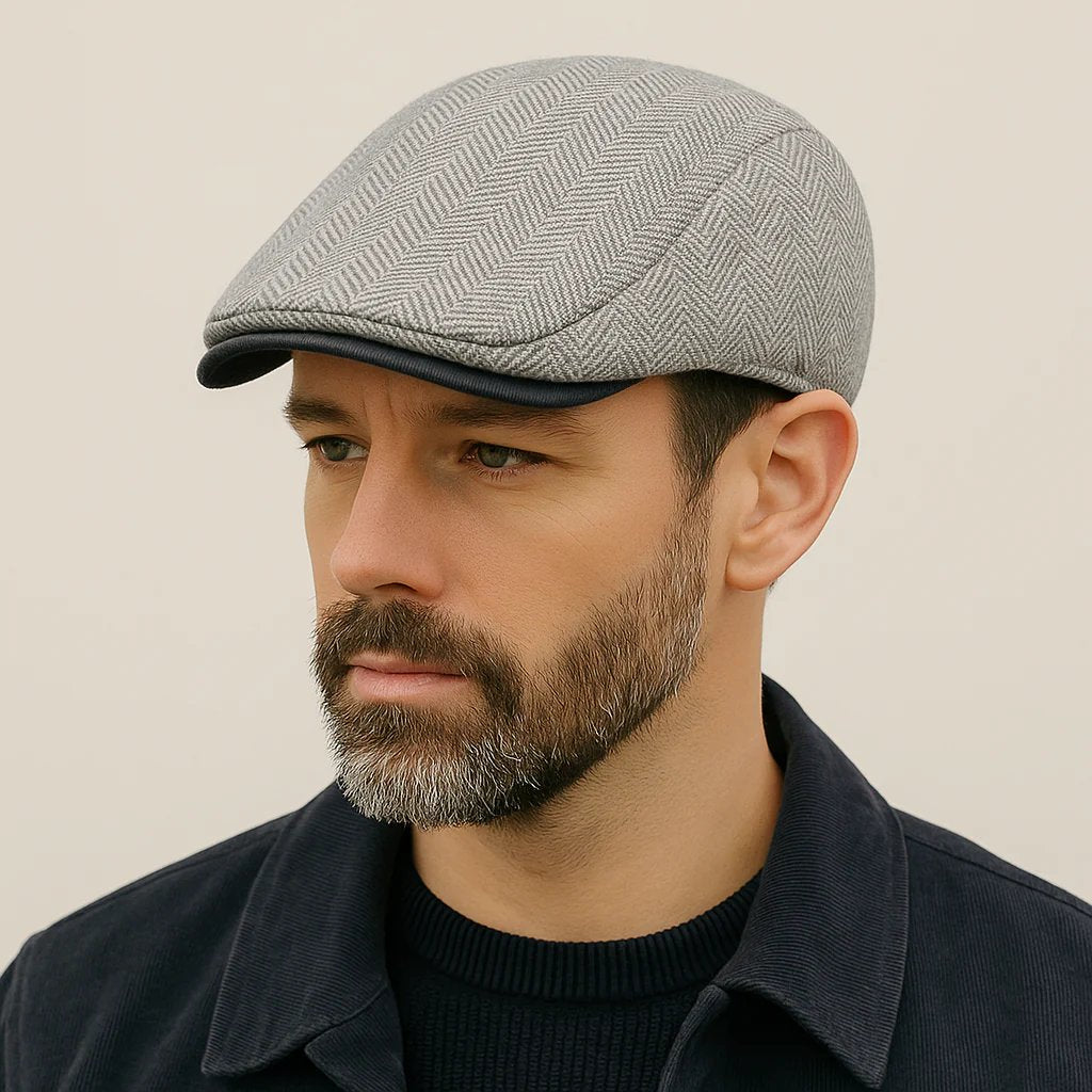 Viljar™ – Herringbone Vevd Strukturert Flat Caps