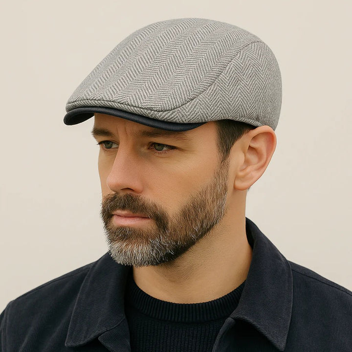 Viljar™ – Herringbone Vevd Strukturert Flat Caps