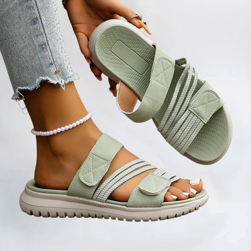 Dorte™ – Ortopediske Mesh Panel Borrelås Sandaler