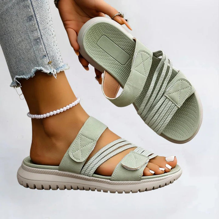 Dorte™ – Ortopediske Mesh Panel Borrelås Sandaler