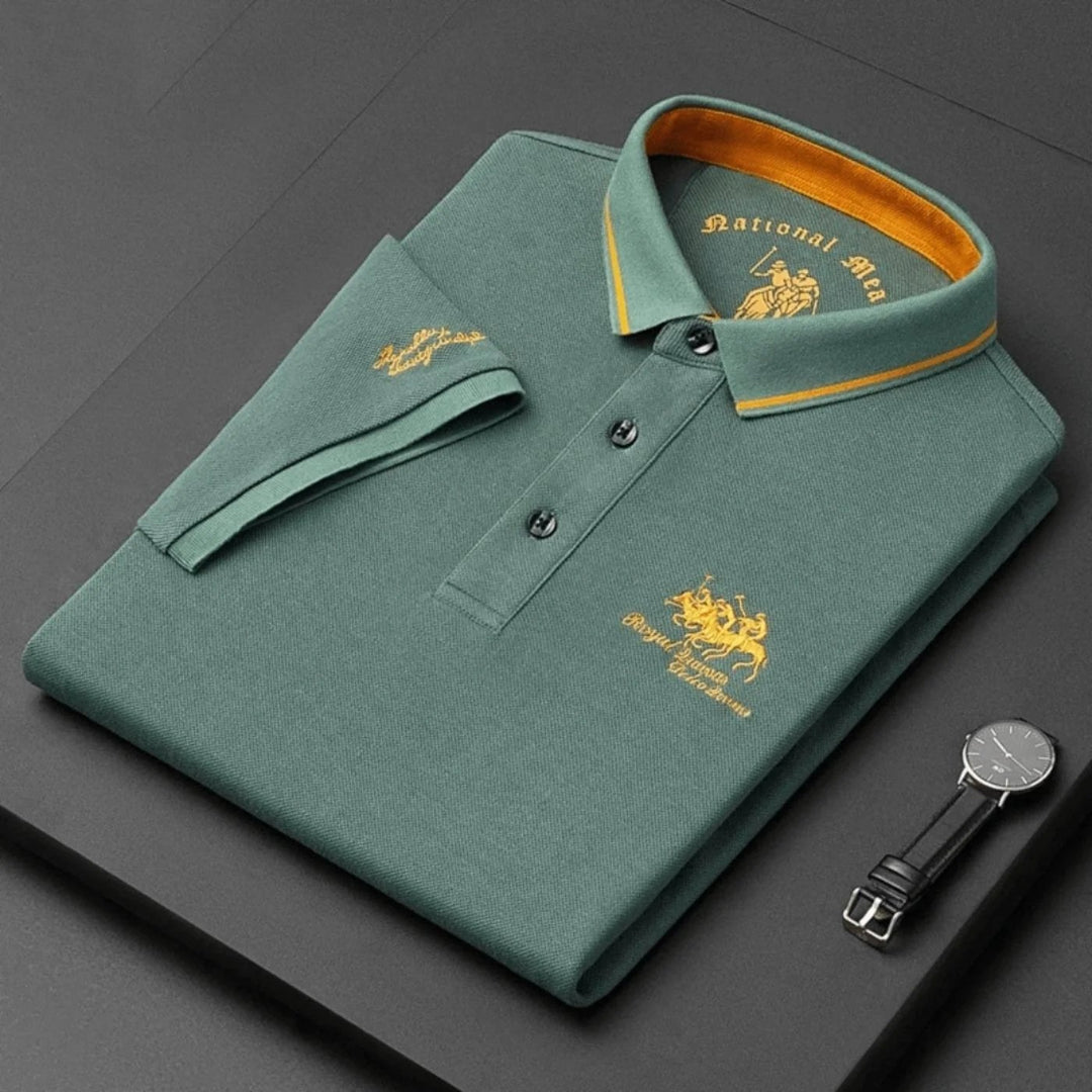 Corvello™ – Brodert knappestolpe polo skjorte