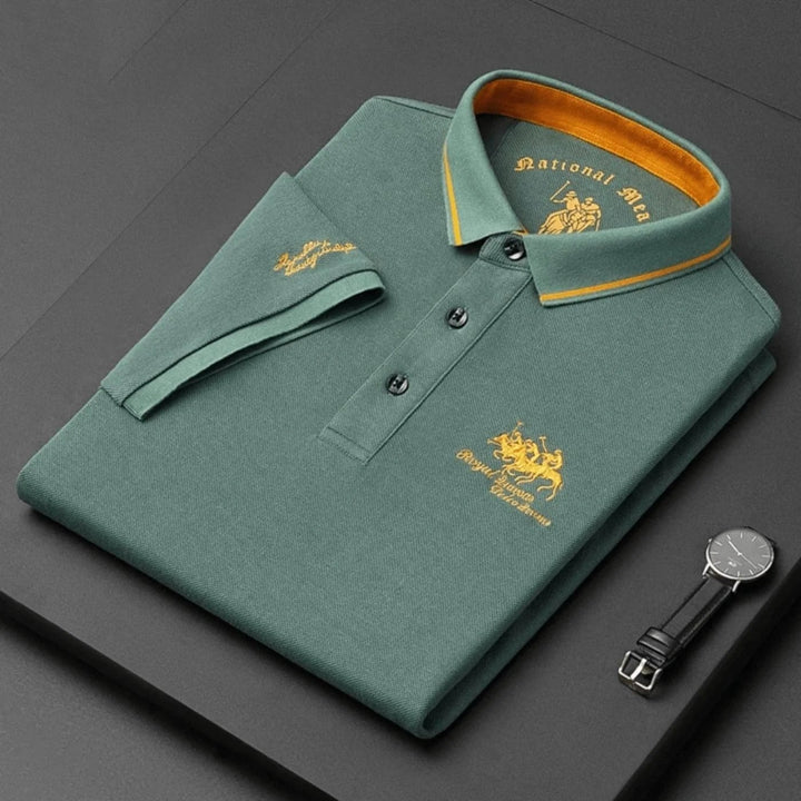 Corvello™ – Brodert knappestolpe polo skjorte